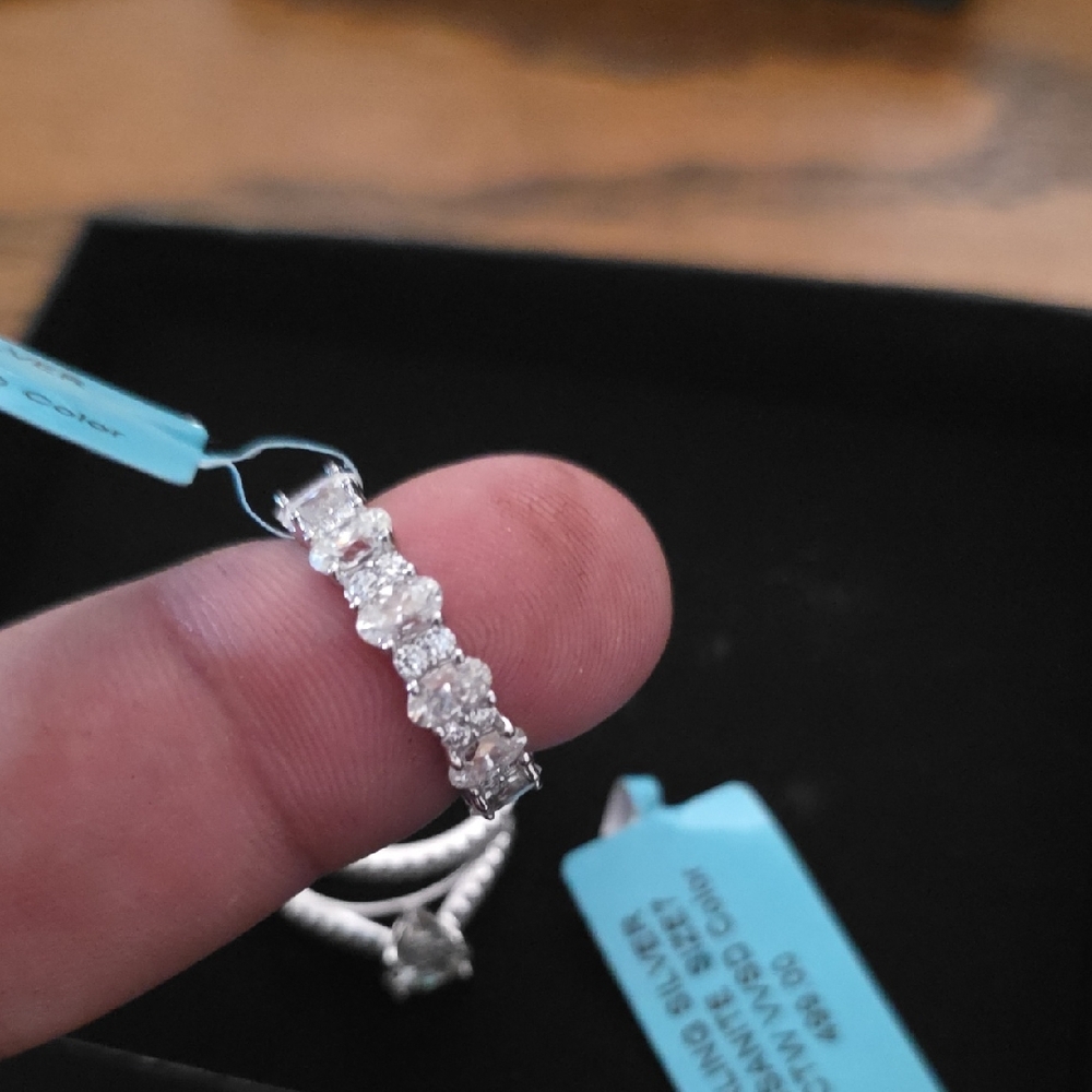 Elegant Silver Diamond Hoop Earrings